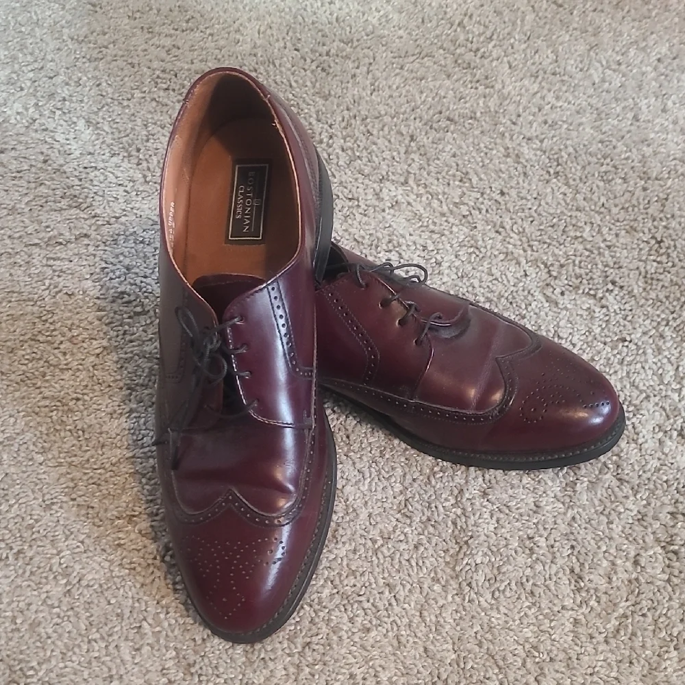 GUC Bostonian Classics Wing Tip Leather Cordovan Dress Shoes Men 10D/B